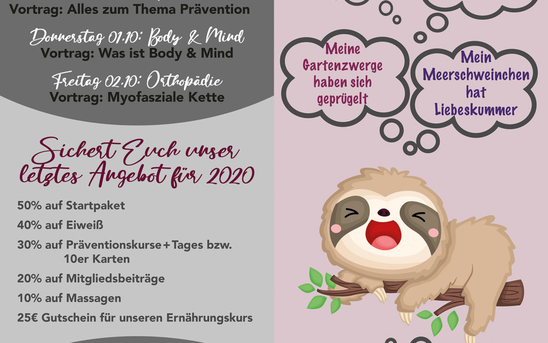 Die Gesundheitswoche vom 28.9-2.10.2020